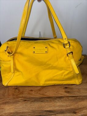 kate spade New York weekender Yellow Nylon Shoulder duffle Satchel